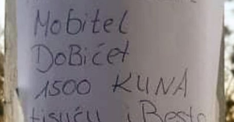 Netko je fotkao ovu čudnu poruku lika koji je izgubio mobitel