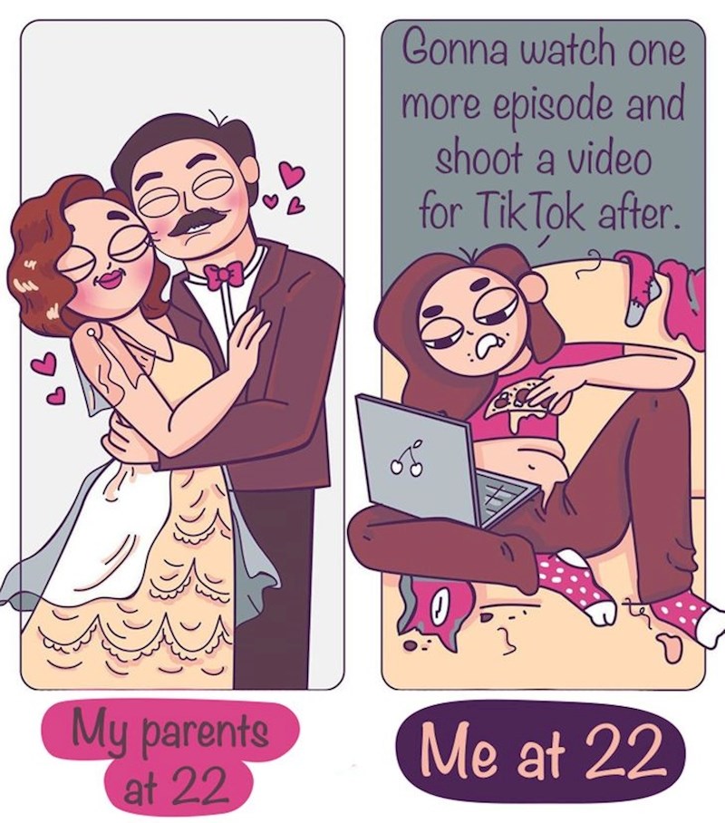 Moji roditelji s 22 godine i ja s 22 godine: