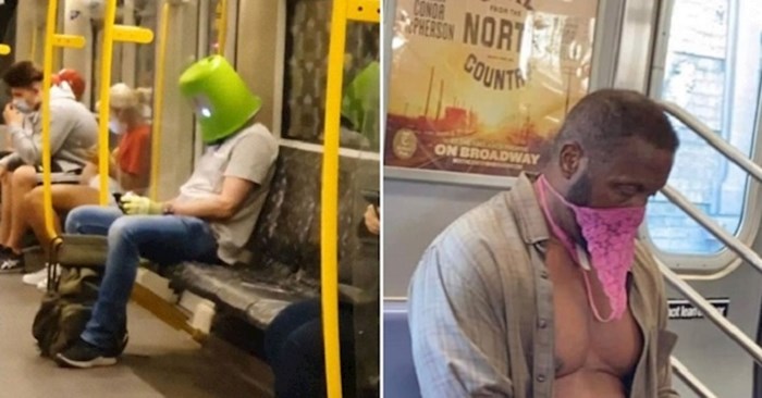 Instagram profil objavljuje najbizarnije korona maske koje su ljudi nosili u javnom prijevozu