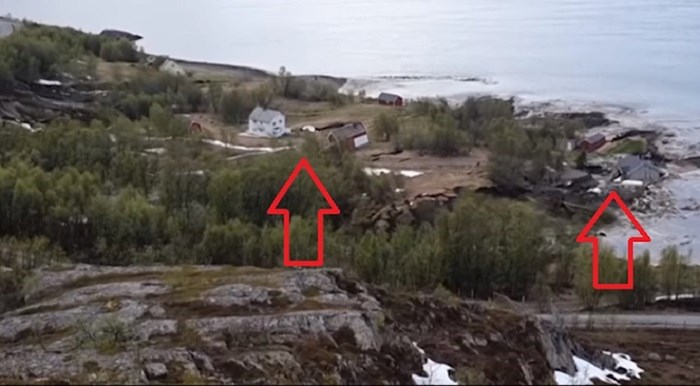 U Norveškoj je u more otklizalo tlo na kojem je bilo 8 kuća, snimka je jeziva