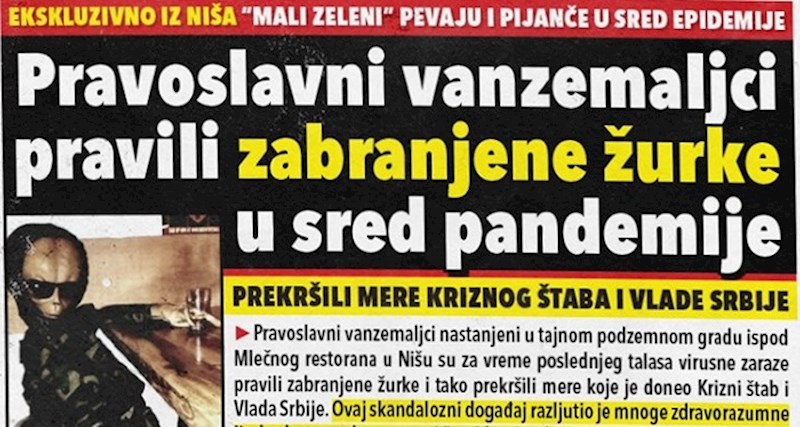 Članak o ilegalnim tulumima svemiraca u Srbiji je sve što morate danas pročitati