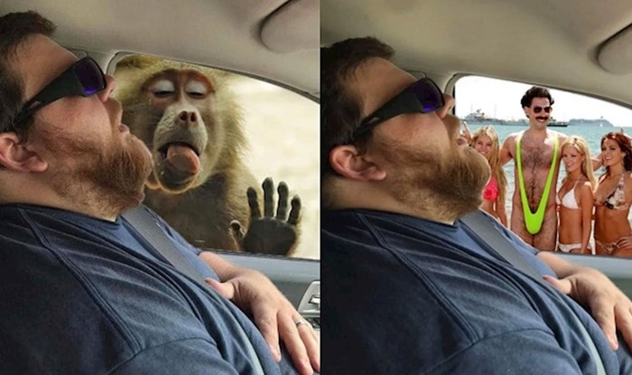 Žena je zamolila ljude da photoshopiraju sliku na kojoj njen muž spava, rezultat je urnebesan