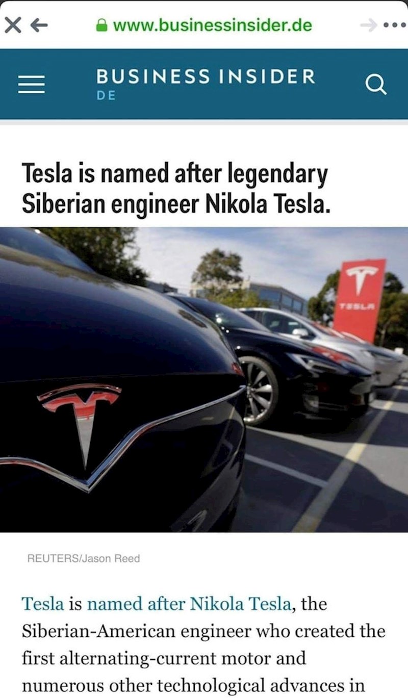 Business Insider i Nikola Tesla