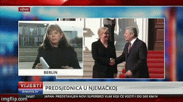 Kolinda potapšana po guzici