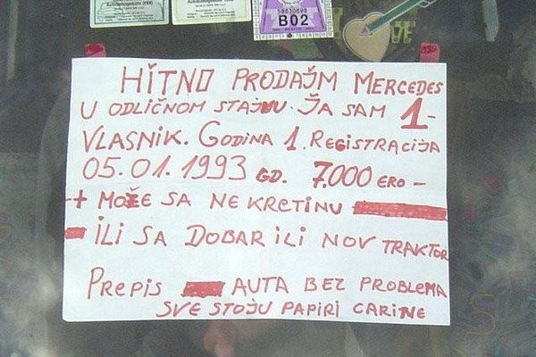 Kad je primijetio da nema koristi od Mercedesa, odlučio je svog ljubimca na 4 kotača zamijeniti za nešto drugo