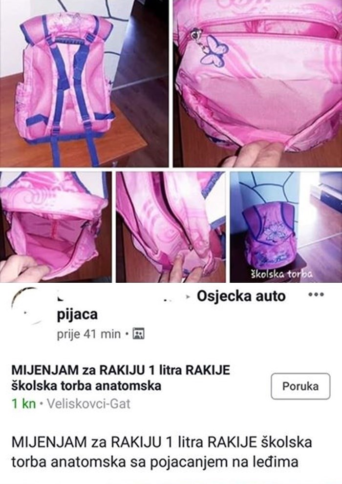 Smiješno ili žalosno? Pogledajte za što ovaj Slavonac mijenja djetetovu školsku torbu