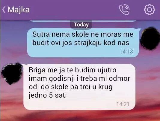 Nema nastave? Zamolila je mamu da je ne budi, ona joj odgovorila i otkrila što će se dogoditi