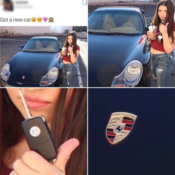 Pred svima se pohvalila da je nabavila novi auto, ostali su brzo skužili da na slici nešto nije u redu