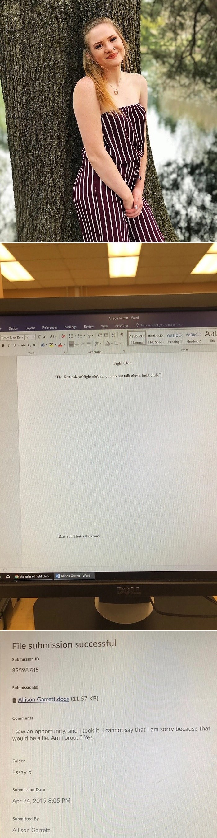 Studentica je napisala samo jednu rečenicu u svom eseju o poznatom filmu, profesor joj je dao odličnu ocjenu