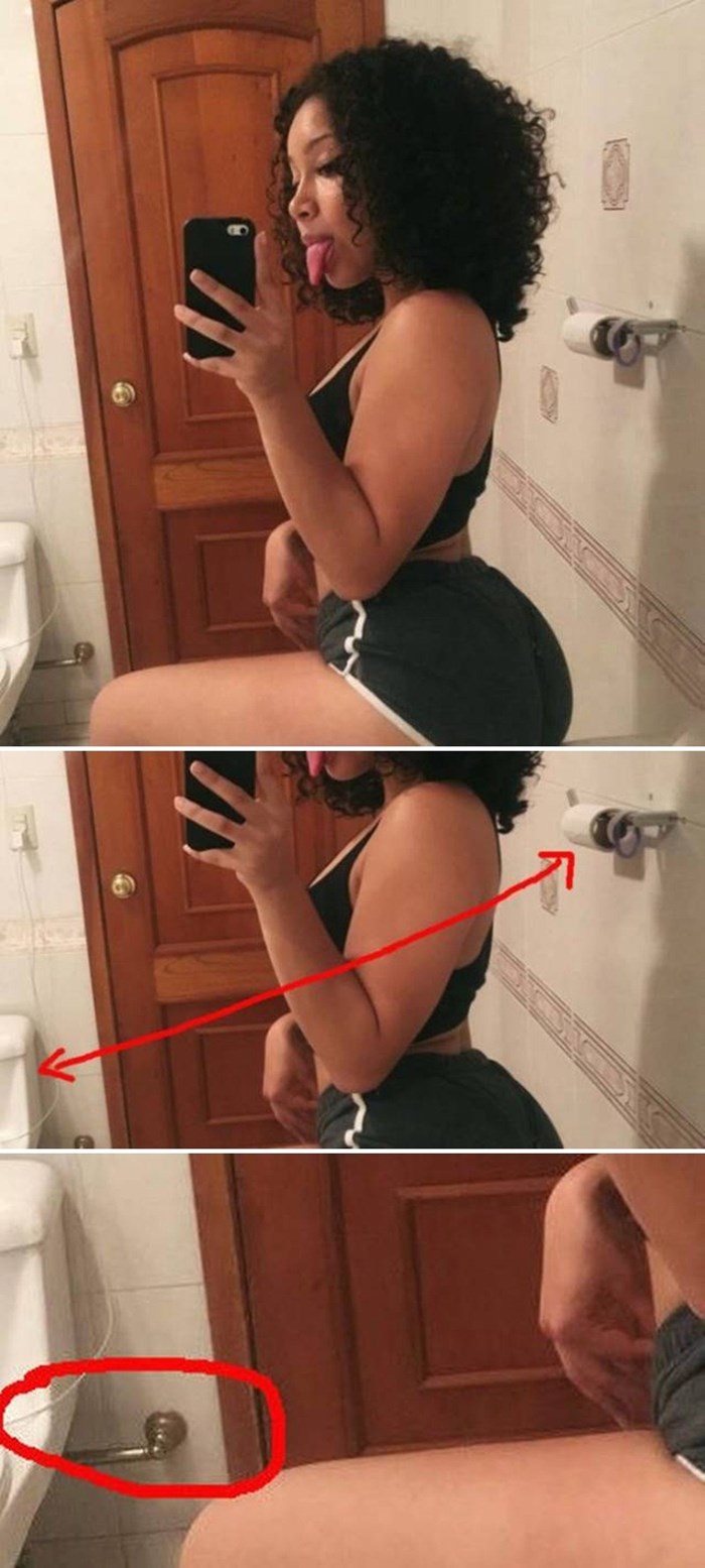 Ovo na prvi pogled izgleda kao običan selfie iz kupaonice, no slika otkriva uznemirujući detalj