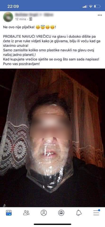 Ovaj muškarac je na Facebooku širio pozitivnu poruku, no na pomalo bizaran način