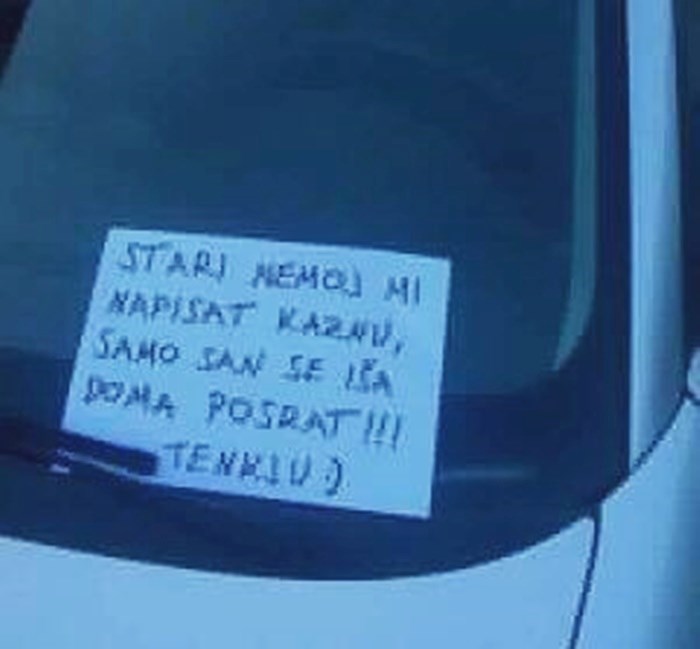 Radnika je dočekala smiješna poruka zbog koje je oprostio vlasniku ovog automobila