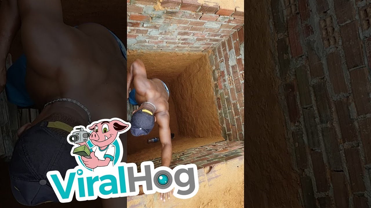 Spustio se niz ljestve kako bi spasio mačku pa pukao od smijeha kad se dogodilo nešto neočekivano