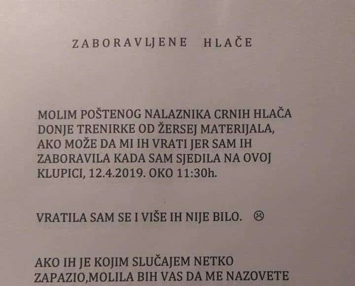 Prolaznici su u parku vidjeli čudnu poruku kraj klupe, jedna djevojka je napisala što joj se dogodilo