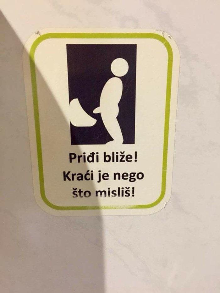 Zagrebački kafić je u muškom WC-u zalijepio zamolbu koja je nasmijala mnoge goste