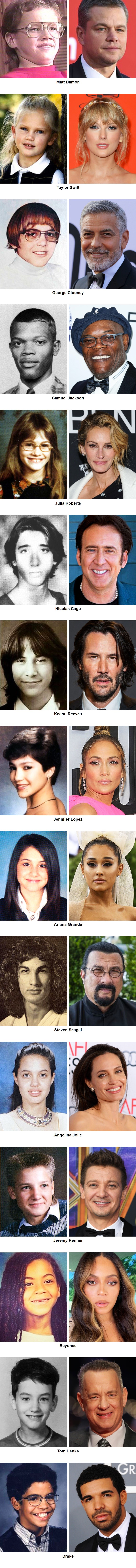 Najveće zvijezde podijelile su svoje rijetko viđene školske fotografije i začudile obožavatelje