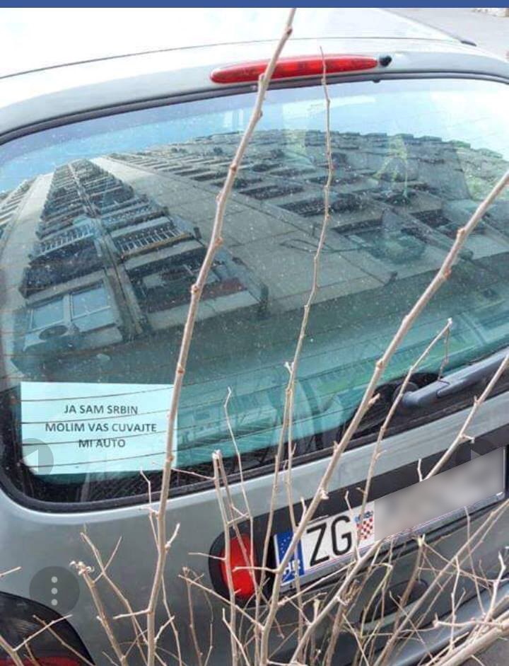 Bojao se da će mu netko u Srbiji uništiti auto zbog zagrebačkih tablica pa je zalijepio ovu obavijest