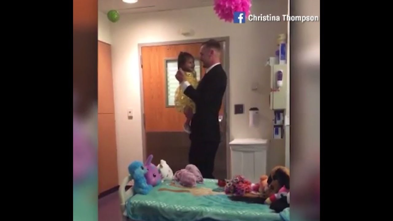 Otac je svojoj djevojčici u bolnici priredio prelijepo iznenađenje nakon njene prve kemoterapije