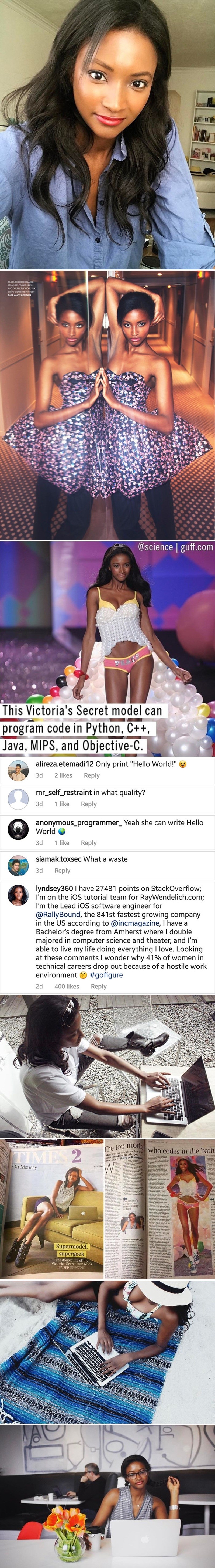 Manekenki su se smijali kad su čuli da je "navodno programerka", ona im je jednom zauvijek začepila usta