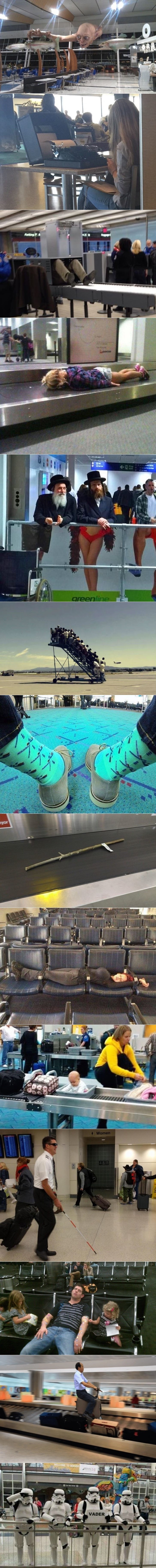 Smiješne fotografije sa zračnih luka koje dokazuju da putnicima nikad nije dosadno