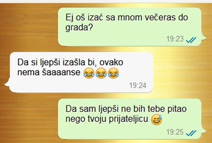 Mislila je da mu je spustila nakon što ju je pitao za izlazak, no on je imao spreman odgovor