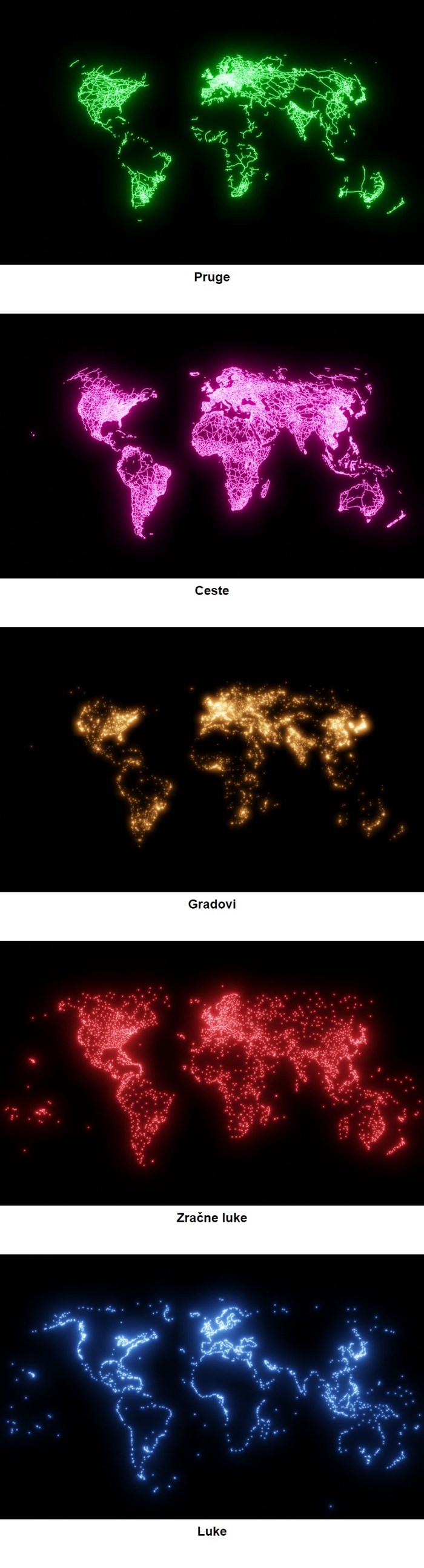 Netko je napravio karte svijeta koje pokazuju kontinente iz jedne drugačije perspektive