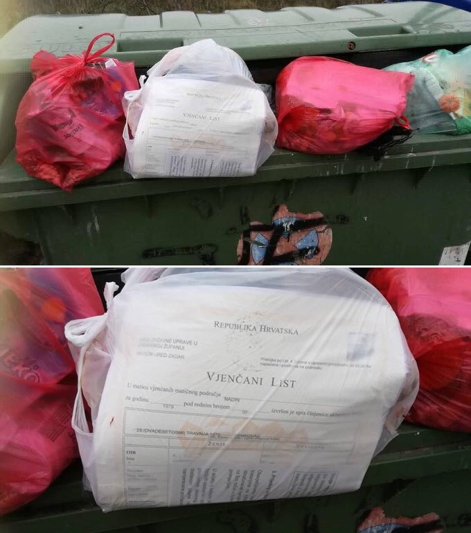 Dok je bacao smeće, slučajno je primijetio nešto što ne bi trebalo biti u kontejneru