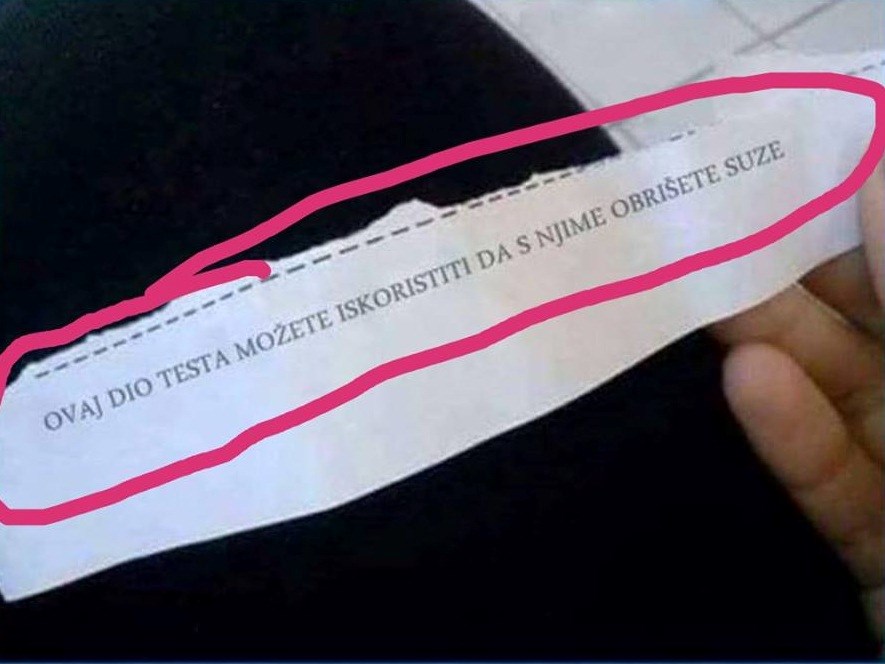 Profesor sa smislom za humor je svojim učenicima posvetio dio lista na ispitu i ostavio im urnebesnu poruku