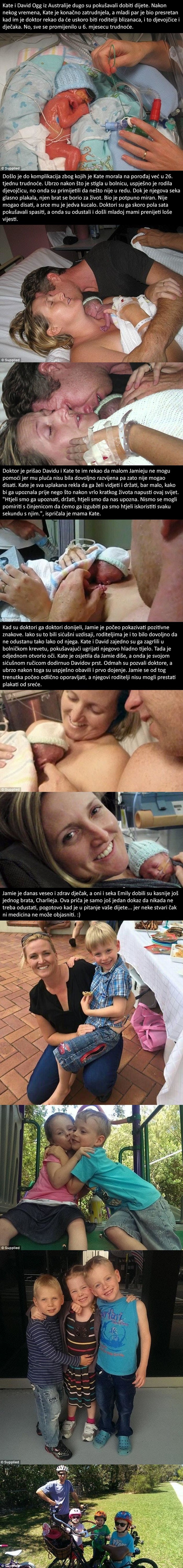 Doktor je ženi koja je tek rodila dao sina kako bi ga zagrlila prvi i posljednji put, a onda se dogodilo čudo