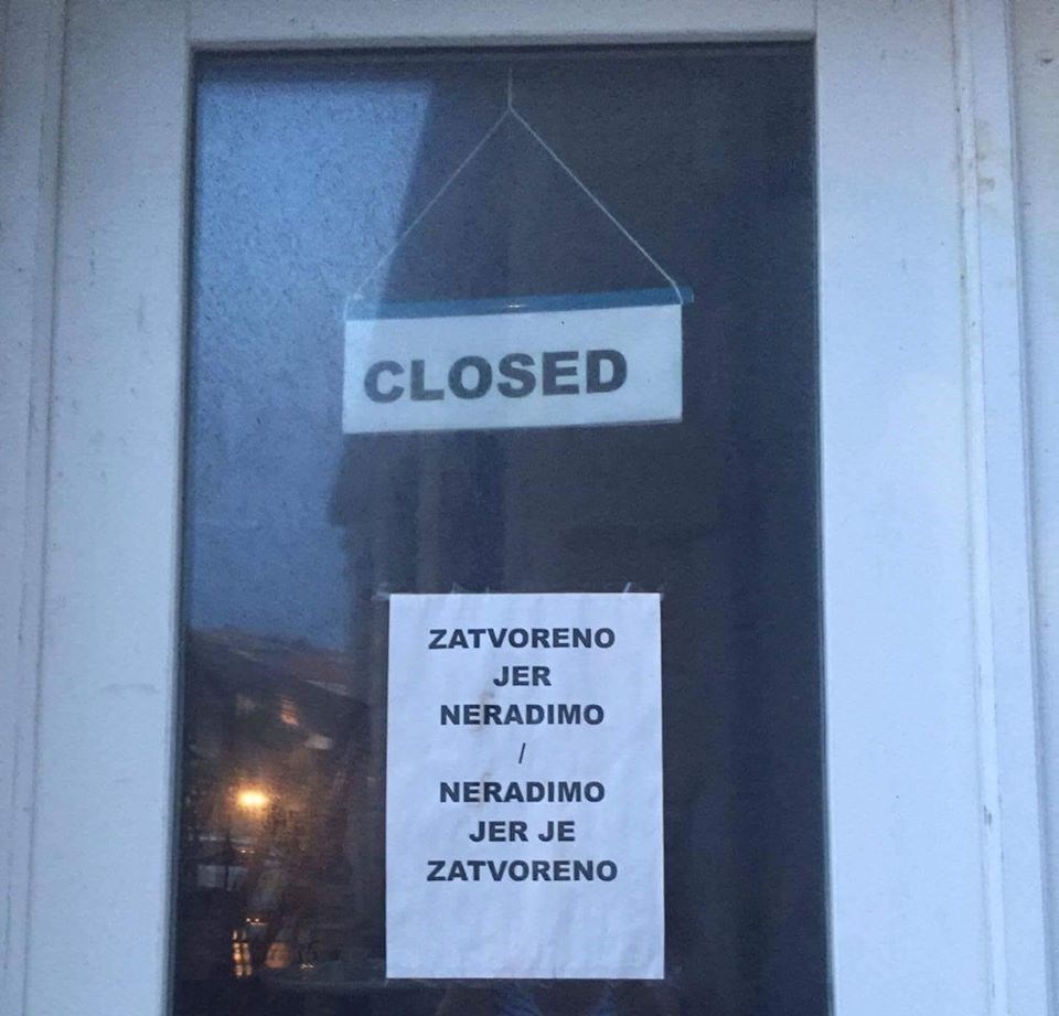 KAKO NE POSLOVATI Vlasnik je zatvorio radnju, posjetitelji nisu znali što da misle kad su pročitali ovo