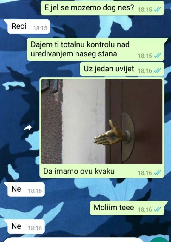 Mladi par je uređivao prvi stan, a dečko bio spreman dopustiti djevojci što god želi - uz samo jedan uvjet!