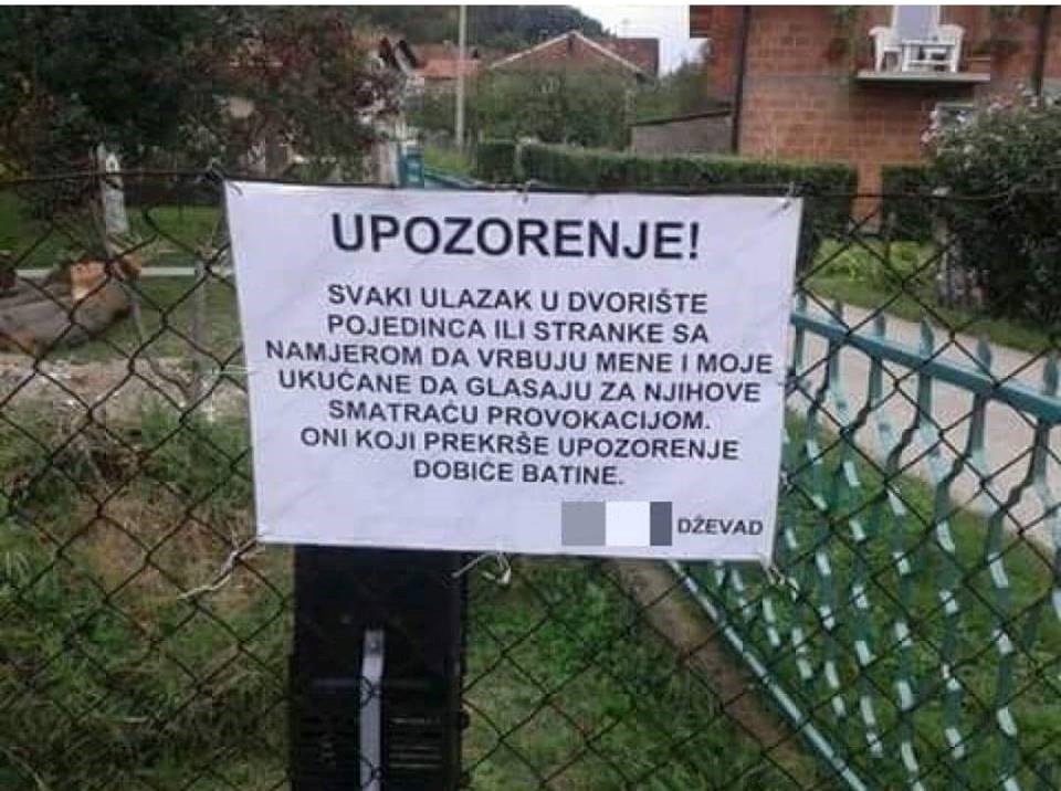 Bosanac postavio obavijest ispred kuće i stao na kraj onima koji žele iskoristiti njega i njegovu obitelj