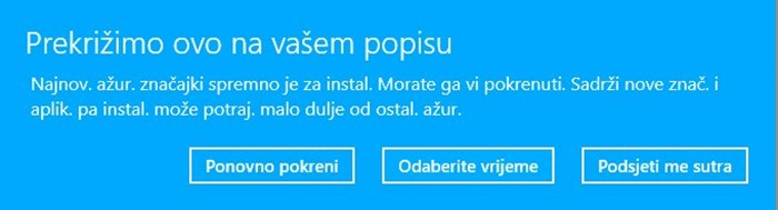 Ova slika će vam možda odgovoriti na pitanje zbog čega nitko ne voli Windows 10, pogotovo ne onaj hrvatski