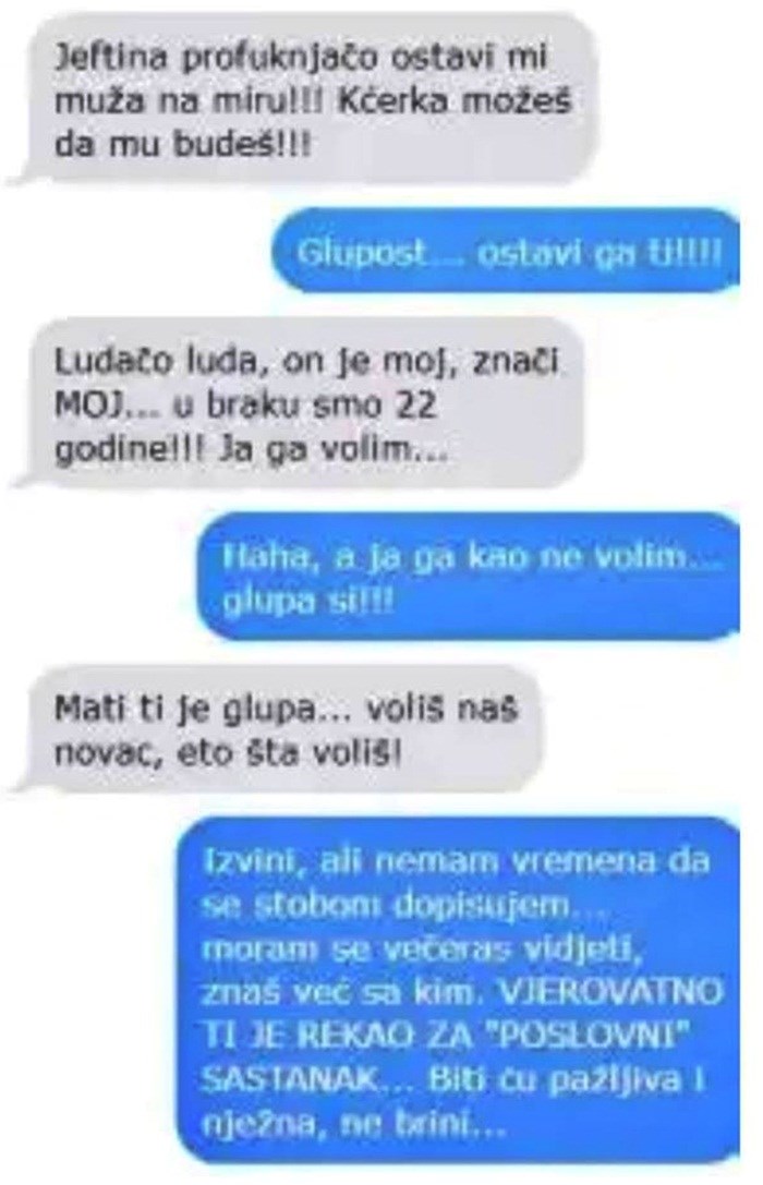 Žena se javila muževoj mlađoj ljubavnici i zaprijetila joj, no ova nije tako lako odustala