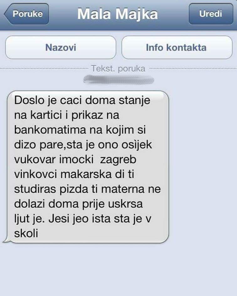 Mama je bila ljuta na sina kad je vidjela što se dogodilo, no na kraju ga je ipak morala jednu stvar pitati