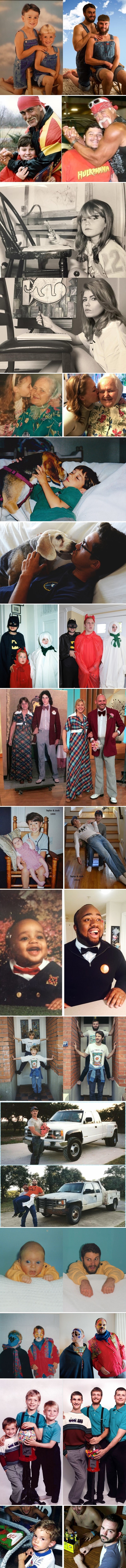 15 slučajeva kada su ljudi pokušali rekreirati svoje stare fotke