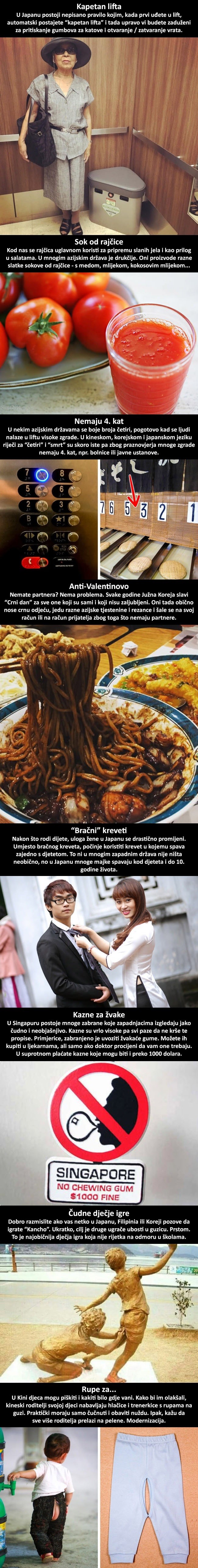 Osam zanimljivih činjenica o azijskim država i njihovim običajima koji će vas vjerojatno začuditi