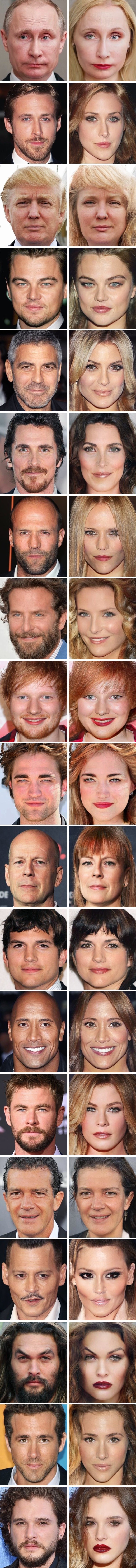 Začudit ćete se kad vidite kako bi svjetski poznati muškarci izgledali kad bi bili žene