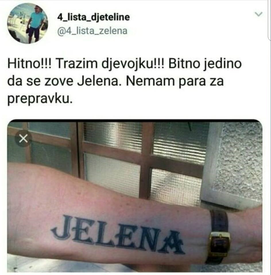 Mladić očajnički traži svoju Jelenu, a razlog će vas nasmijati