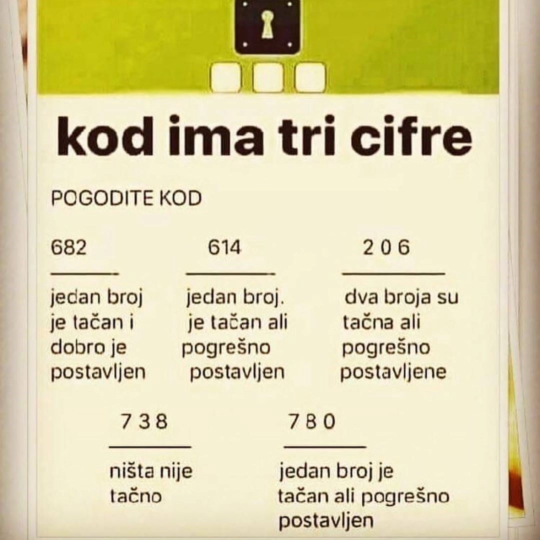 Zadatak za mozganje: Možete li pomoću ovih uputa pronaći tajni PIN za otključavanje sefa?