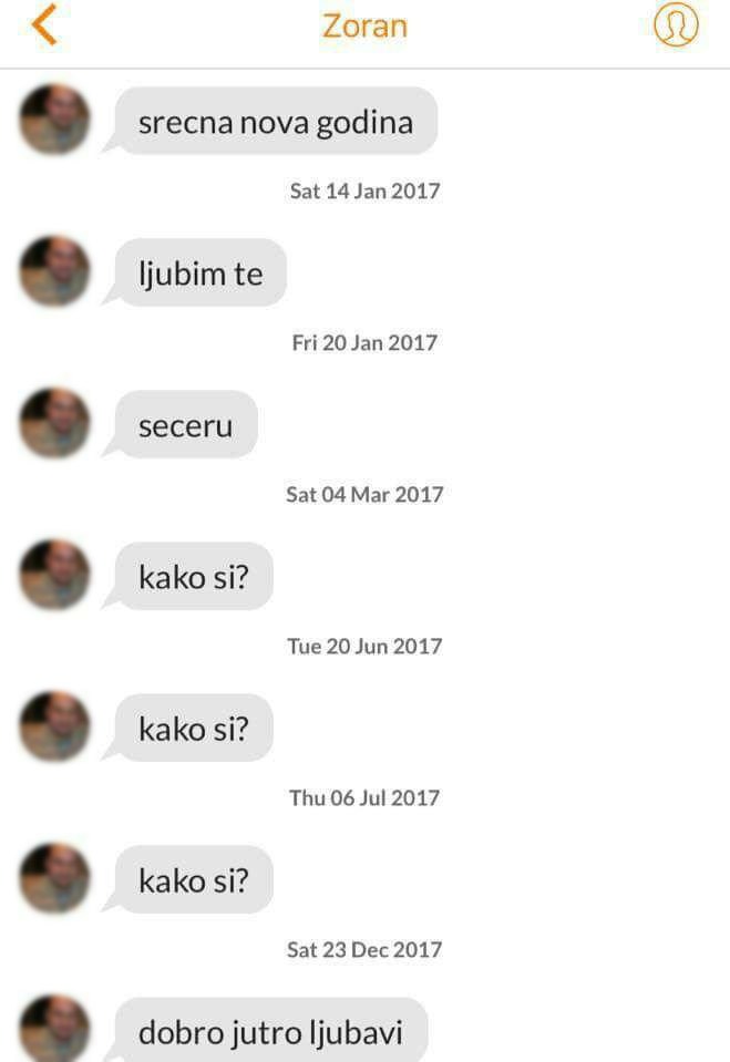 UPORAN I NAPORAN Djevojka slikala poruke koje joj je slao lik na Facebooku, pogledajte datume!