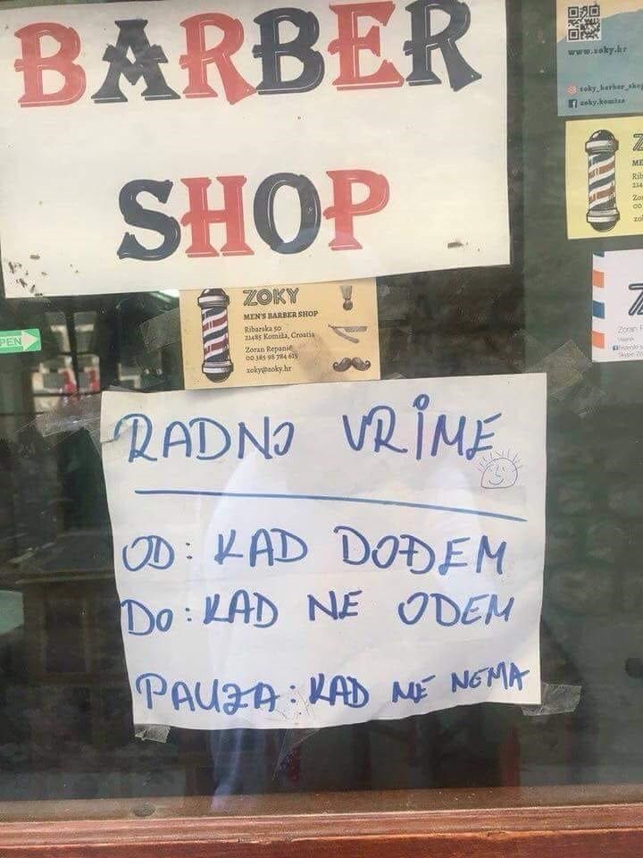 Bezbrižni vlasnik ove radnje nasmijao je društvene mreže, pogledajte mu radno vrijeme