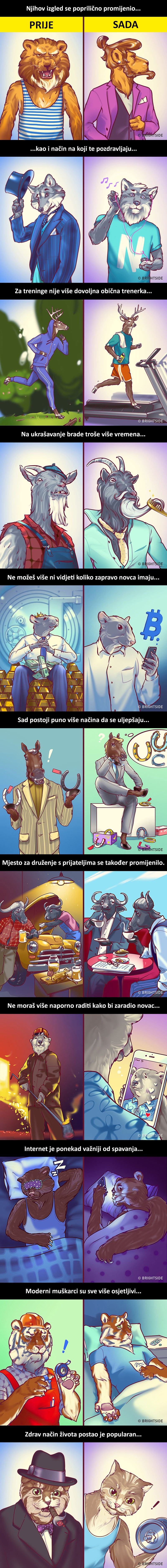 11 ilustracija koje pokazuju kako su se muškarci promijenili u posljednjih nekoliko desetljeća