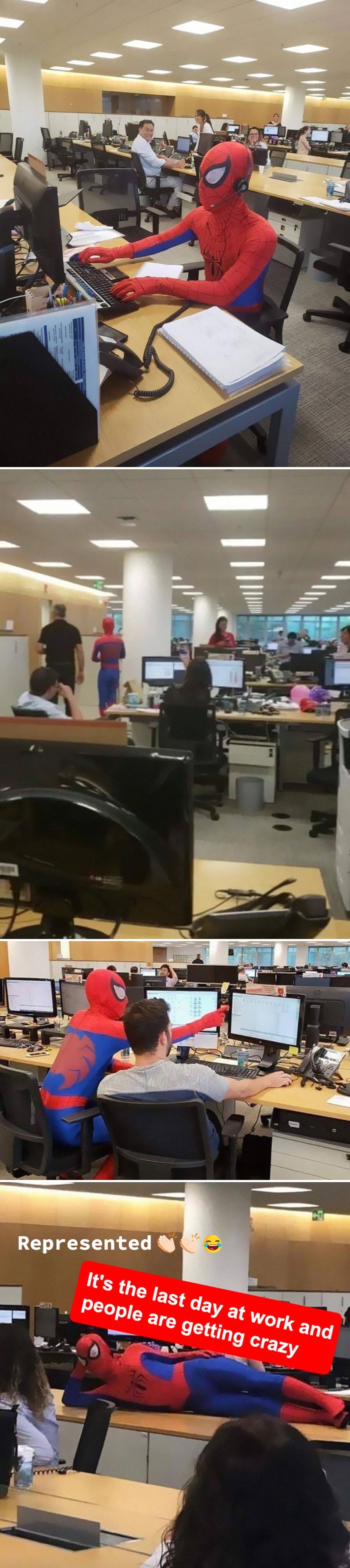 Bankar dao otkaz pa zadnji dan došao u odijelu Spider-Mana i napravio show na poslu