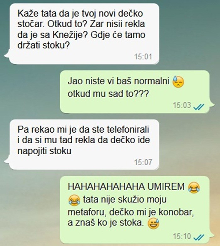 Roditelji su bili zbunjeni kad im je rekla čime joj se bavi dečko iz Zagreba, sve im je morala objasniti