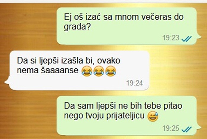 Mislila je da mu je spustila nakon što ju je pitao za izlazak, no on je imao spreman odgovor