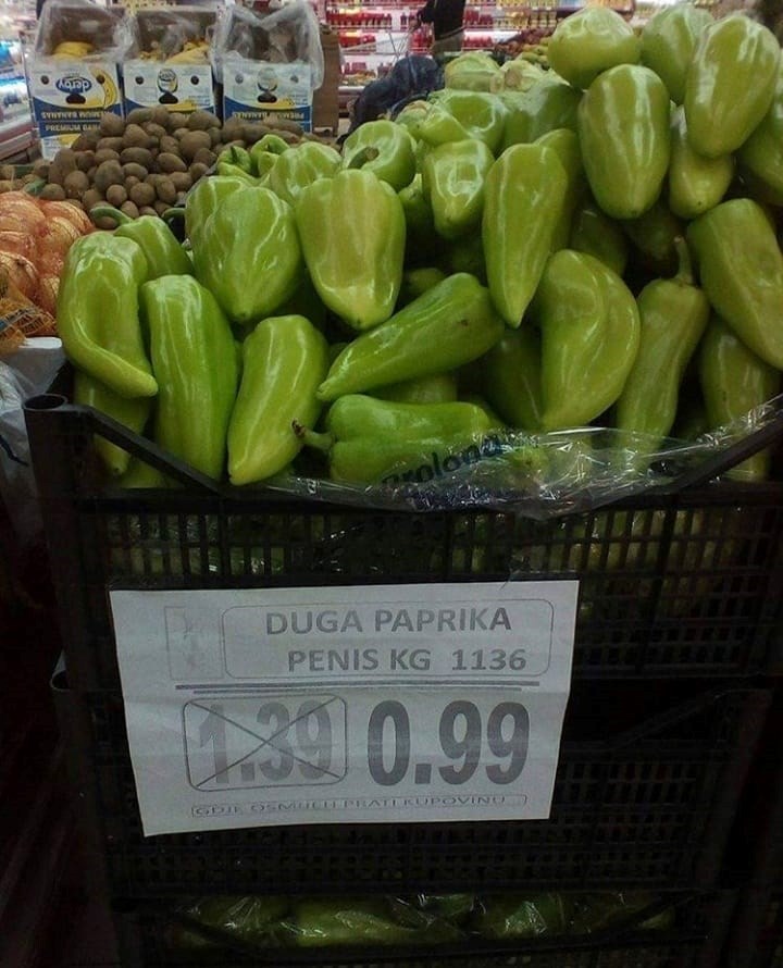 Kupci nisu mogli vjerovati svojim očima kad su vidjeli što piše ispod ovih paprika