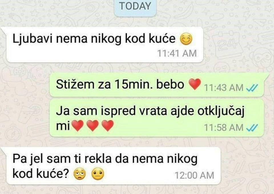 Dečku je rekla da nema nikoga kod kuće pa ga naljutila kad se pojavio kod nje