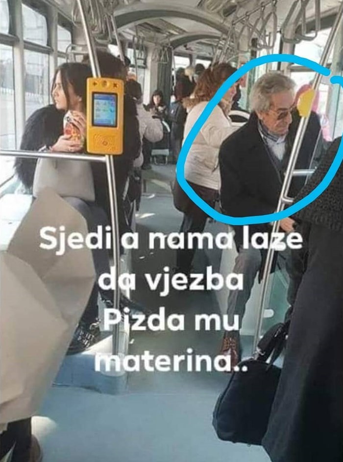 Netko je slikao penzića Tonija u tramvaju i na društvenim mrežama napisao zašto ga je naljutio