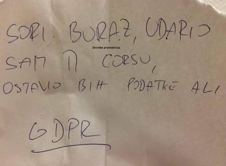 "Udario sam ti Corsu, ali..." Natpis nepoznatog počinitelja smiješan je svima osim vlasniku automobila